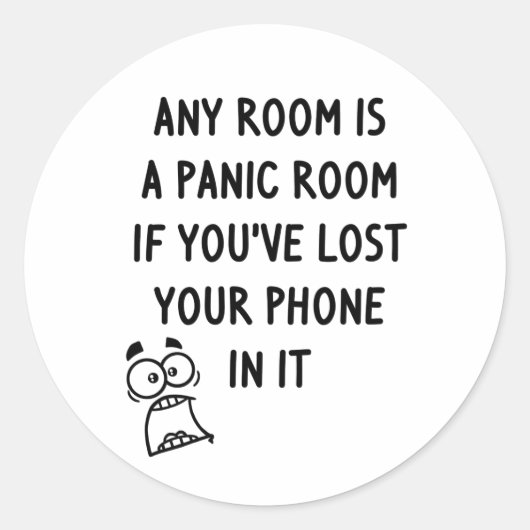 Panic Room Ronde Sticker (Voorkant)