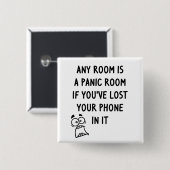 Panic Room Vierkante Button 5,1 Cm (Voorkant /achterkant)