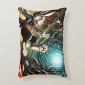 Panicked Bunny Falling Down The Rabbit Hole Accent Kussen (Voorkant(Verticaal))