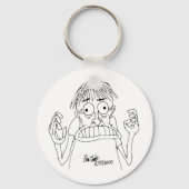 panicky cartoon character sleutelhanger (Voorkant)