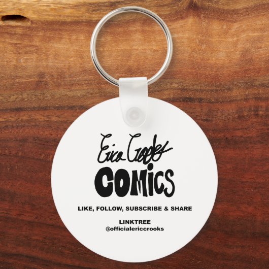 panicky cartoon character sleutelhanger (Achterkant)