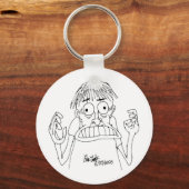 panicky cartoon character sleutelhanger (Voorkant)