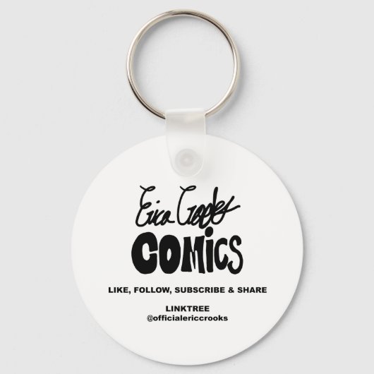 panicky cartoon character sleutelhanger (Achterkant)