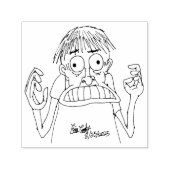 panicky cartoon character  zelfinktende stempel (Design)