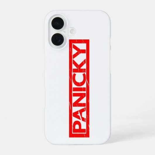 Panicky Stamp iPhone 16 Hoesje (Achterkant)