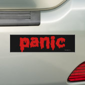 paniek bumpersticker (Op auto)