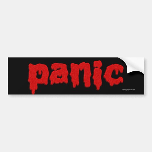 paniek bumpersticker (Voorkant)