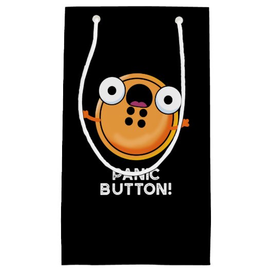 Paniek Button Funny Sewing Pun Dark BG Klein Cadeauzakje (Voorkant)