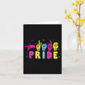 Paniek Gebarentaal Pride Pan Regenboog Gebarentaal Kaart (Gele Bloem)