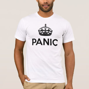 PANIEK: Houd kalm en draai op spleet (lichte kleur T-shirt