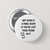 Paniek Kamer Ronde Button 5,7 Cm (Voorkant /achterkant)