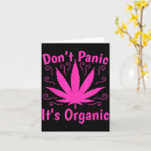 Paniek Niet Het Is Biologische Marihuana Wiet T Bl Kaart (Gele Bloem)