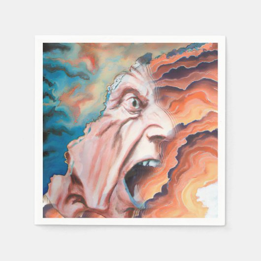 Paniek Olie Schilderij Servet (Voorkant)