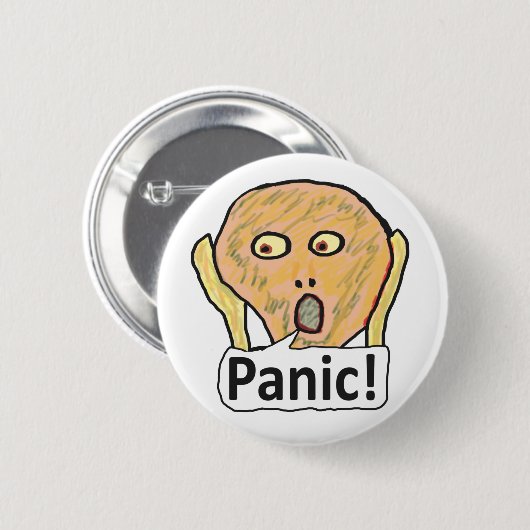 Paniek! Ronde Button 5,7 Cm (Voorkant /achterkant)