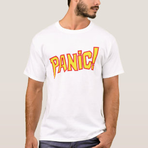 Paniek! tekst grafische slogan t-shirt