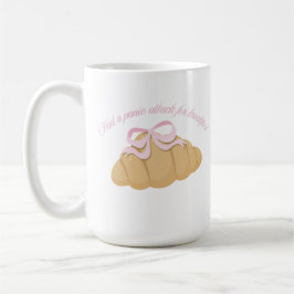 Paniekaanval als Ontbijt Cute Croissant Koffiemok