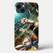 Paniekerig konijn dat in het konijnenhol valt Case-Mate iPhone case (Achterkant)