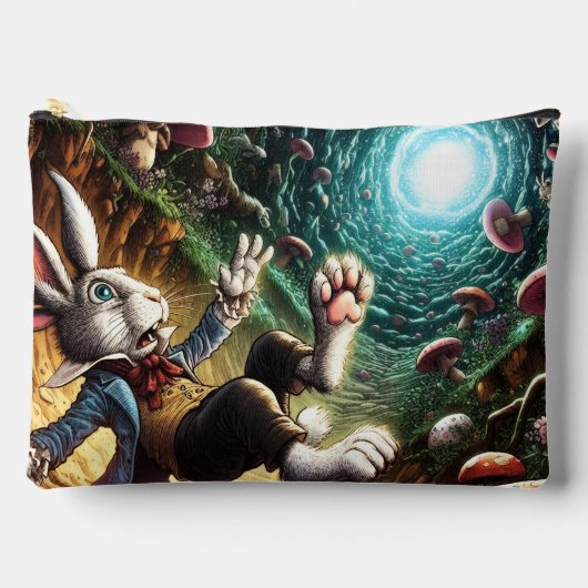 Paniekerig konijn dat in het konijnenhol valt etui (Voorkant)