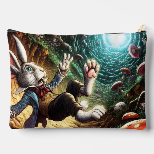 Paniekerig konijn dat in het konijnenhol valt etui (Achterkant)