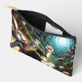 Paniekerig konijn dat in het konijnenhol valt etui (Open)