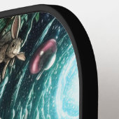 Paniekerig konijn dat in het konijnenhol valt pickleball paddle (Links Detail)