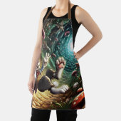 Paniekerig konijn dat in het konijnenhol valt schort (Insitu)