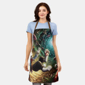 Paniekerig konijn dat in het konijnenhol valt schort (Gedragen)