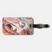 Paniekgolven olieverfschilderij bagagelabel (Achterkant horizontaal)