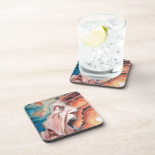 Paniekgolven olieverfschilderij bier onderzetter (Rechterzijde)