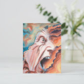 Paniekgolven olieverfschilderij briefkaart (Staand voorkant)