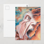 Paniekgolven olieverfschilderij briefkaart (Voorkant / Achterkant)