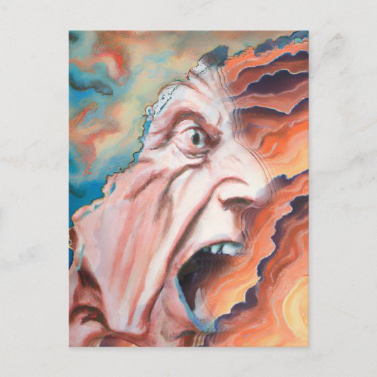 Paniekgolven olieverfschilderij briefkaart (Voorkant)