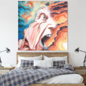 Paniekgolven olieverfschilderij canvas afdruk (Insitu (Slaapkamer))