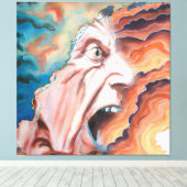 Paniekgolven olieverfschilderij canvas afdruk (Insitu (Houten vloer))