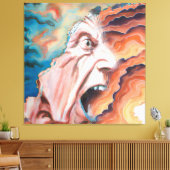 Paniekgolven olieverfschilderij canvas afdruk (Insitu (Woonkamer))