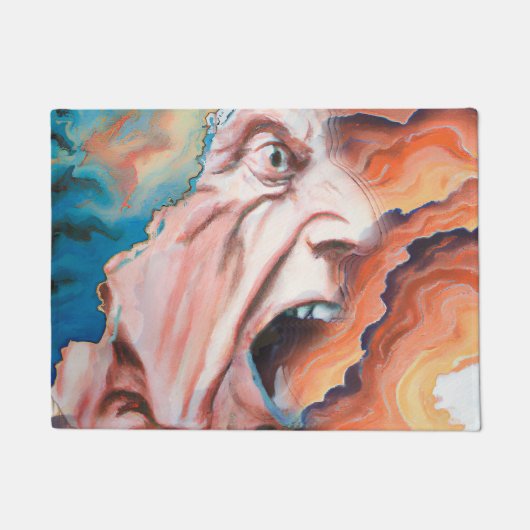 Paniekgolven olieverfschilderij deurmat (Voorkant)