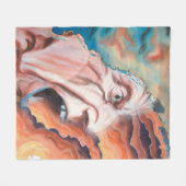 Paniekgolven olieverfschilderij fleece deken (Voorkant (Horizontaal))