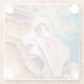 Paniekgolven olieverfschilderij glazen onderzetter (Achterkant)