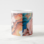 Paniekgolven olieverfschilderij grote koffiekop (Voorkant)