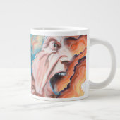 Paniekgolven olieverfschilderij grote koffiekop (Rechts)