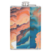 Paniekgolven olieverfschilderij heupfles (Achterkant)