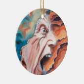 Paniekgolven olieverfschilderij keramisch ornament (Rechts)