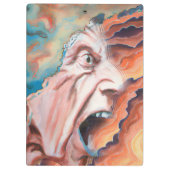 Paniekgolven olieverfschilderij klembord (Achterkant)