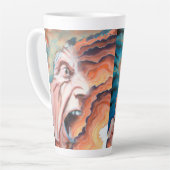 Paniekgolven olieverfschilderij latte mok (Linkerhoek)