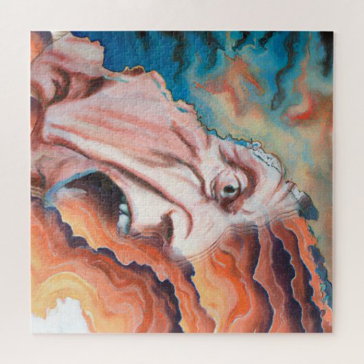 Paniekgolven olieverfschilderij legpuzzel (Horizontaal)