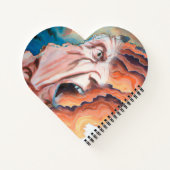 Paniekgolven olieverfschilderij notitieboek (Achterkant)