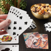 Paniekgolven olieverfschilderij pokerkaarten (Insitu)