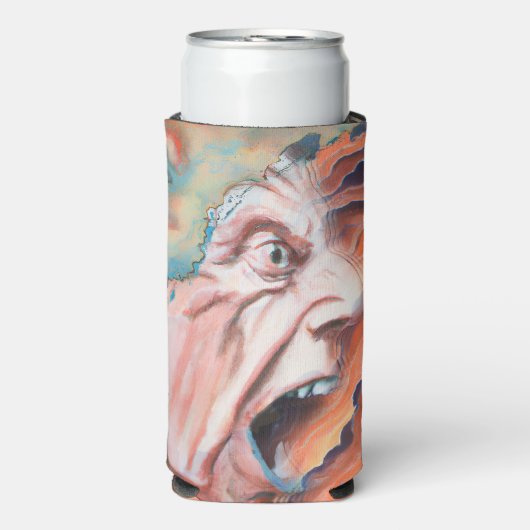 Paniekgolven olieverfschilderij seltzer blikjeskoeler (Seltzer Voorkant)