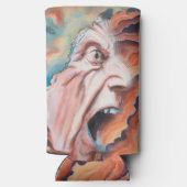 Paniekgolven olieverfschilderij seltzer blikjeskoeler (Achterkant)