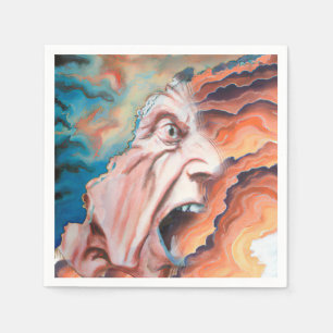 Paniekgolven olieverfschilderij servet